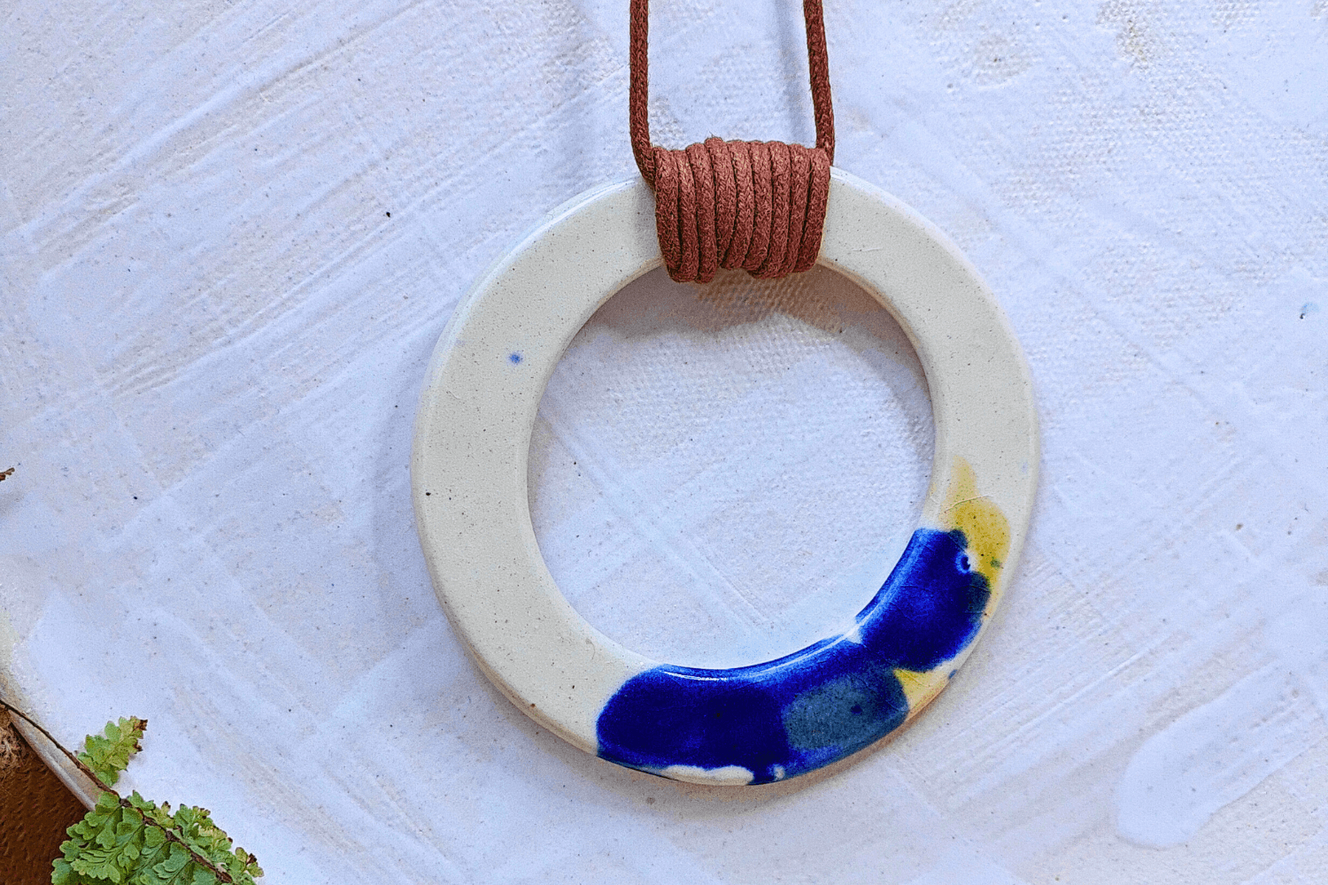 Gorgeous blue Ceramic Pendant