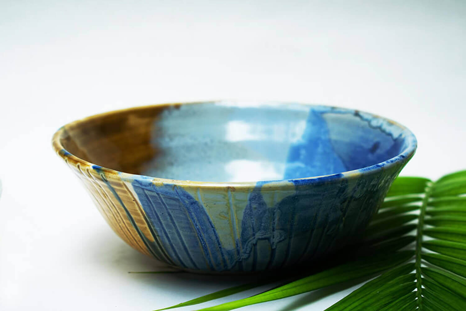 Blue Yellow Salad Bowl | Earthan