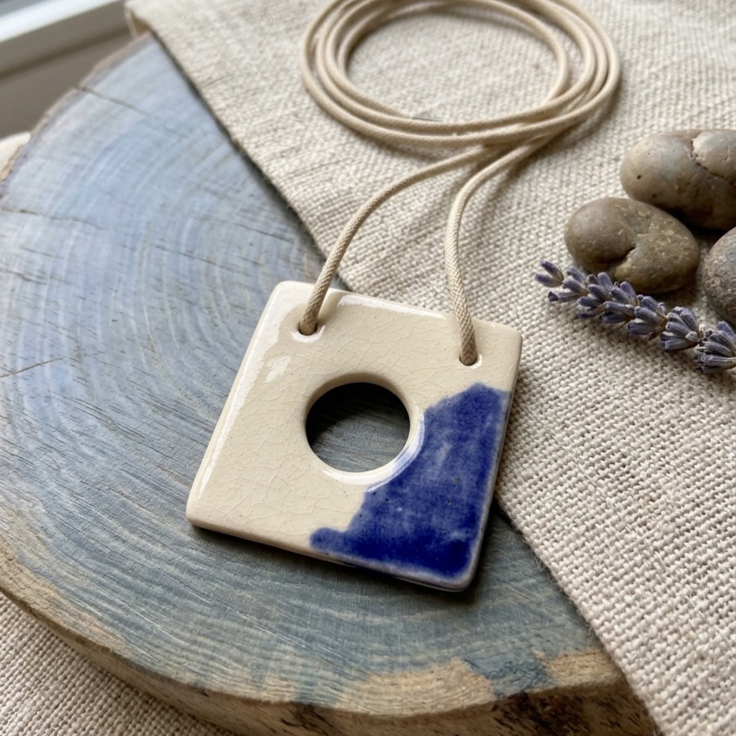 Ceramic Jewelry Egyptian Blue Pendant- Best Rakhi Gift