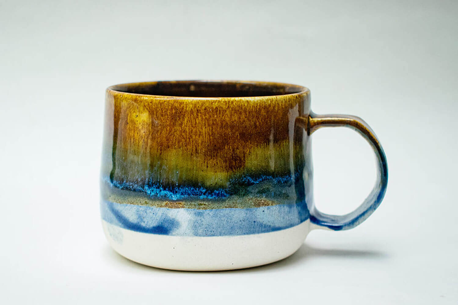 Yellow Blue Ceramic Cup | Earthan