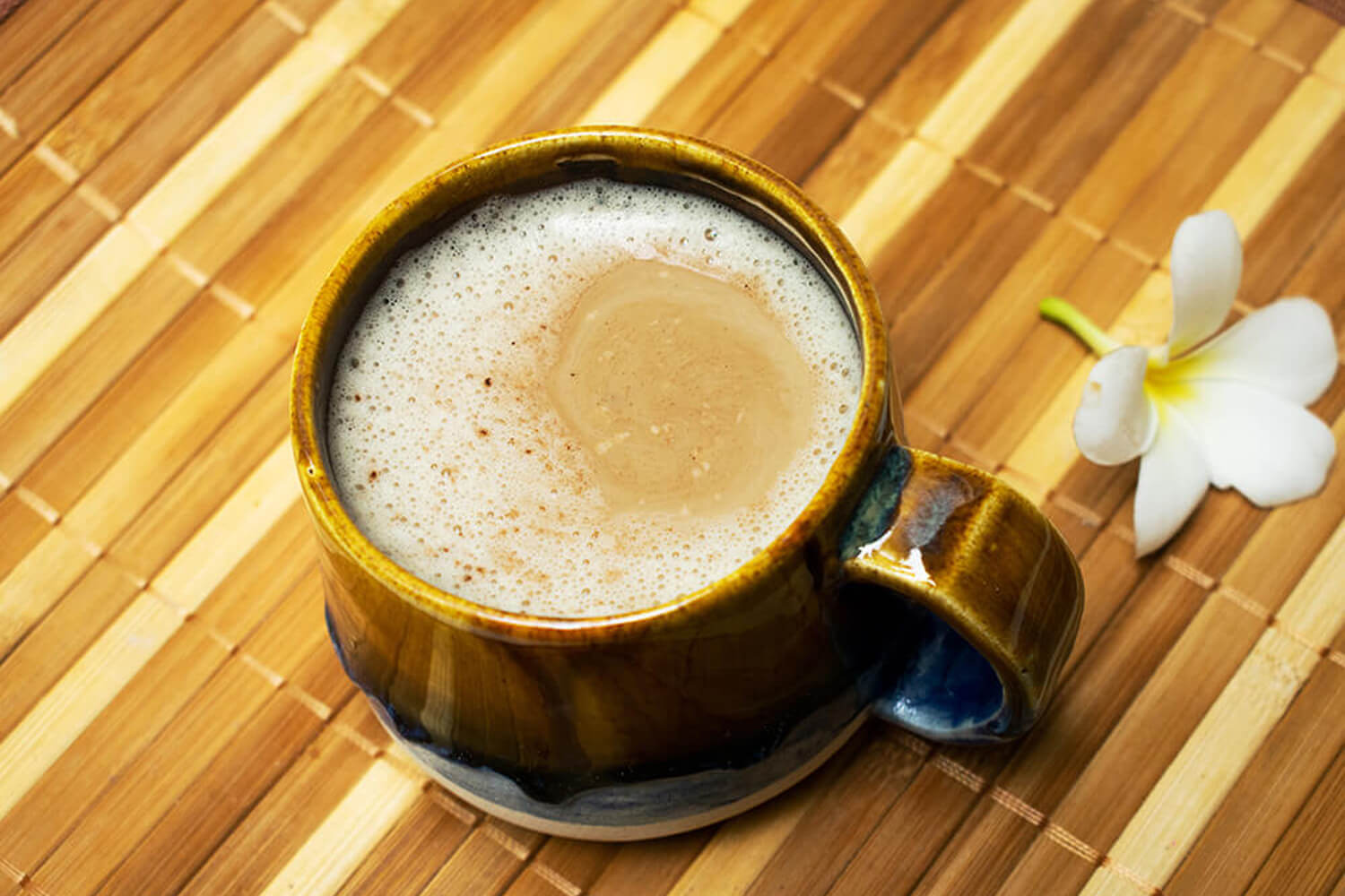 Yellow Blue Ceramic Cup | Earthan