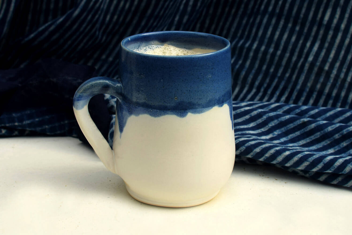 Classic White Ceramic Coffee Mug – Set of 2 | Earthan 