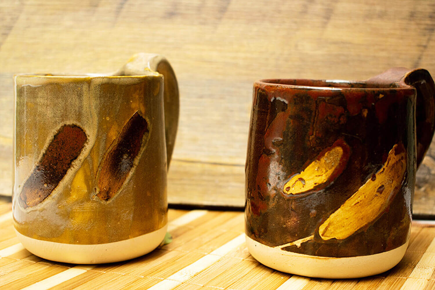 Red Brown Ceramic Coffee Mug – Set of 2 | Earthan