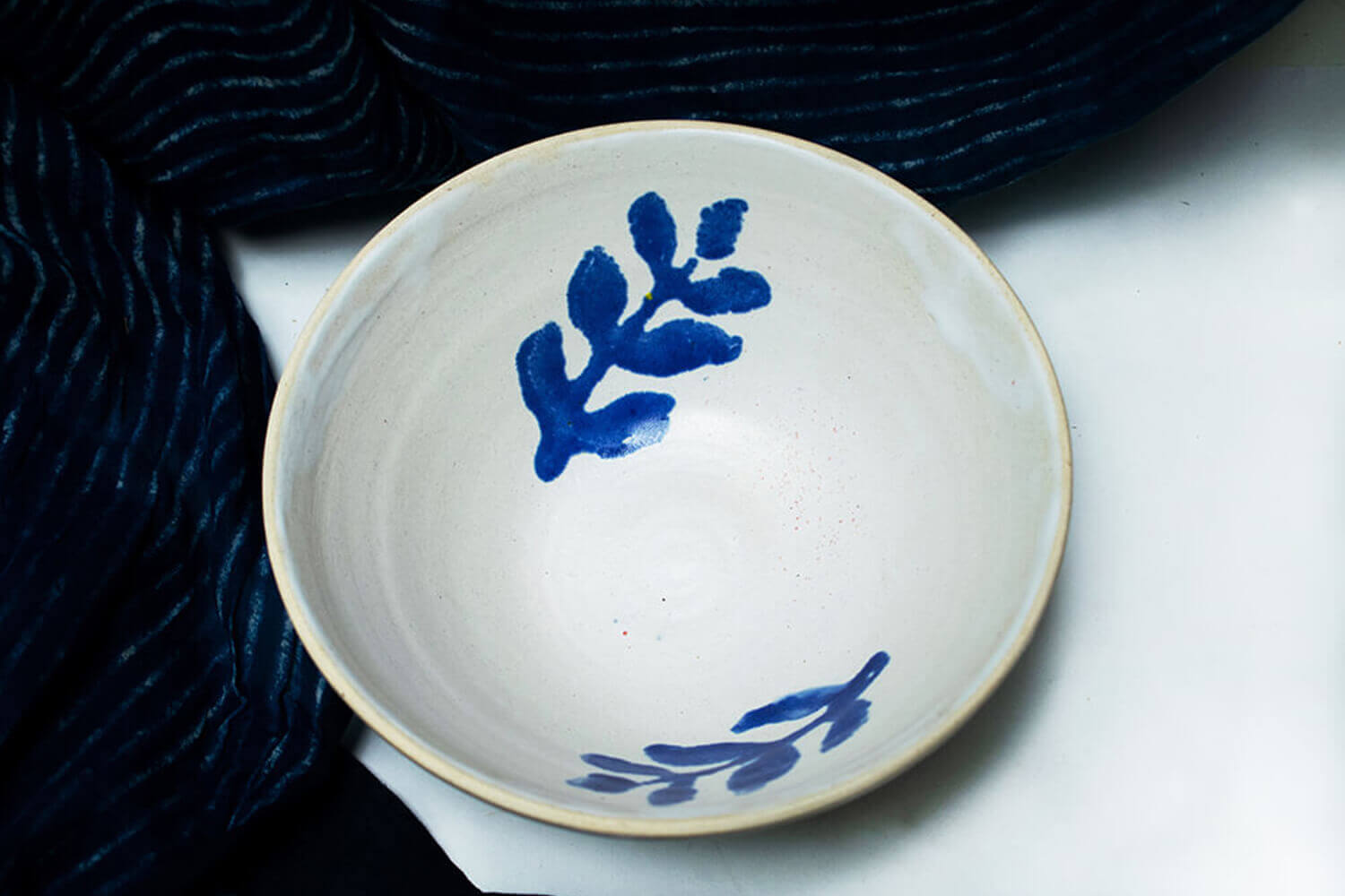 Blue Leaf Pasta Bowl | Earthan 