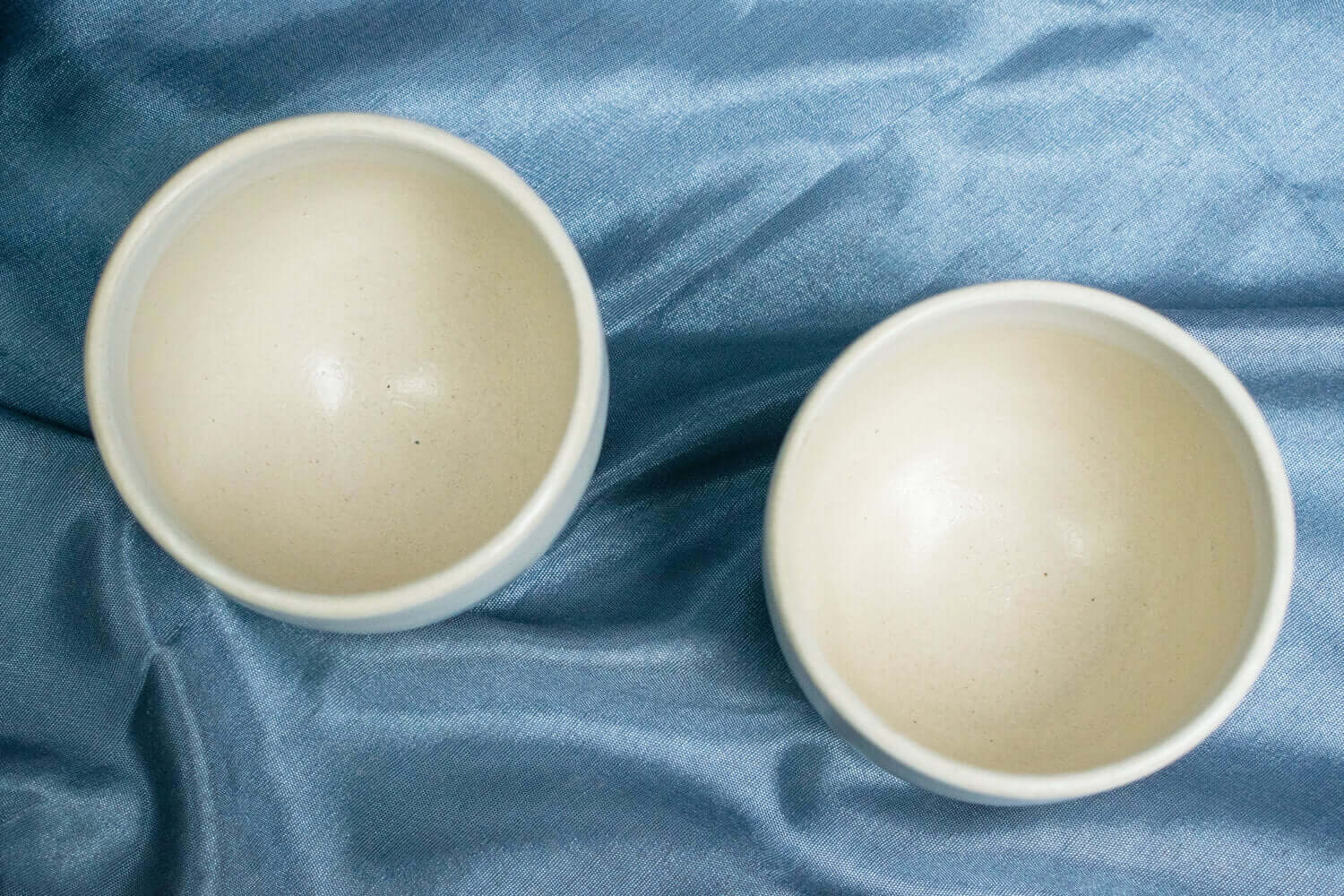 White Blue Ceramic Tea Cups | Earthan